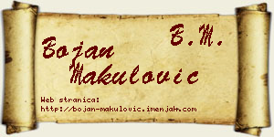 Bojan Makulović vizit kartica